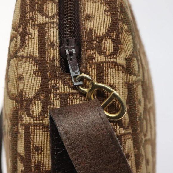 Christian Dior Trotter Canvas Shoulder Bag Brown Gold Auth yk17509 - Picture 11 of 15